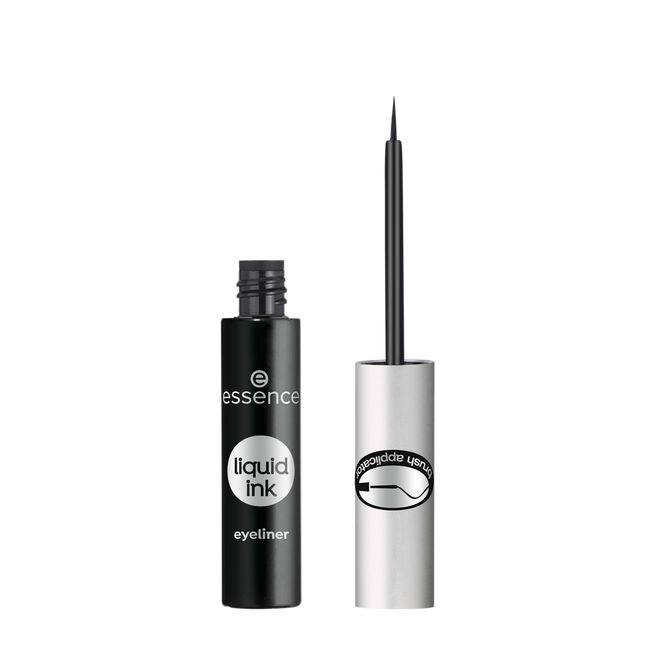 Essence Liquid Ink Eyeliner Nero 3 ml - Eyeliner Liquido con Applicatore a Punta Fine