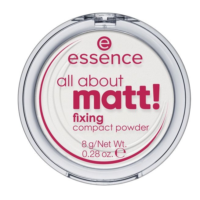 essence All About Matt! Cipria Compatta Trasparente 8 g - Fissativa con Finish Opaco