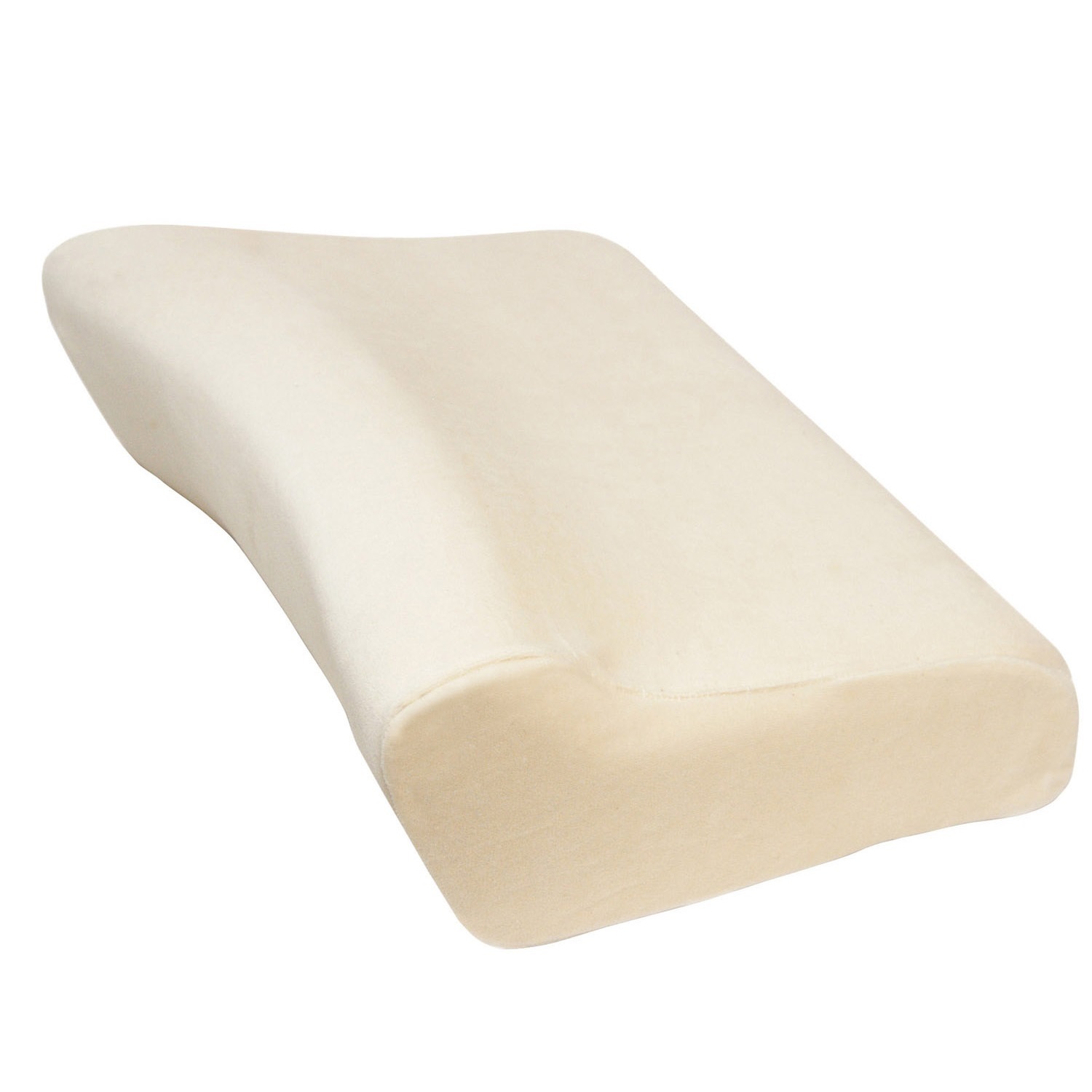 SISSEL Cuscino Cervicale Soft Plus Ortopedico in Materiale Viscoelastico - 47 x 33 x 11/14 cm, Bianco