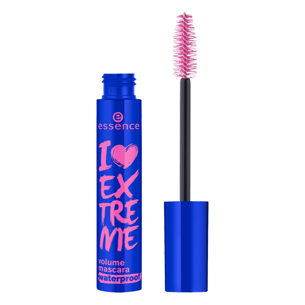 Essence I Love Extreme Volume Mascara Waterproof 12 ml - Ultra Black, Volume Estremo e Allungamento Ciglia