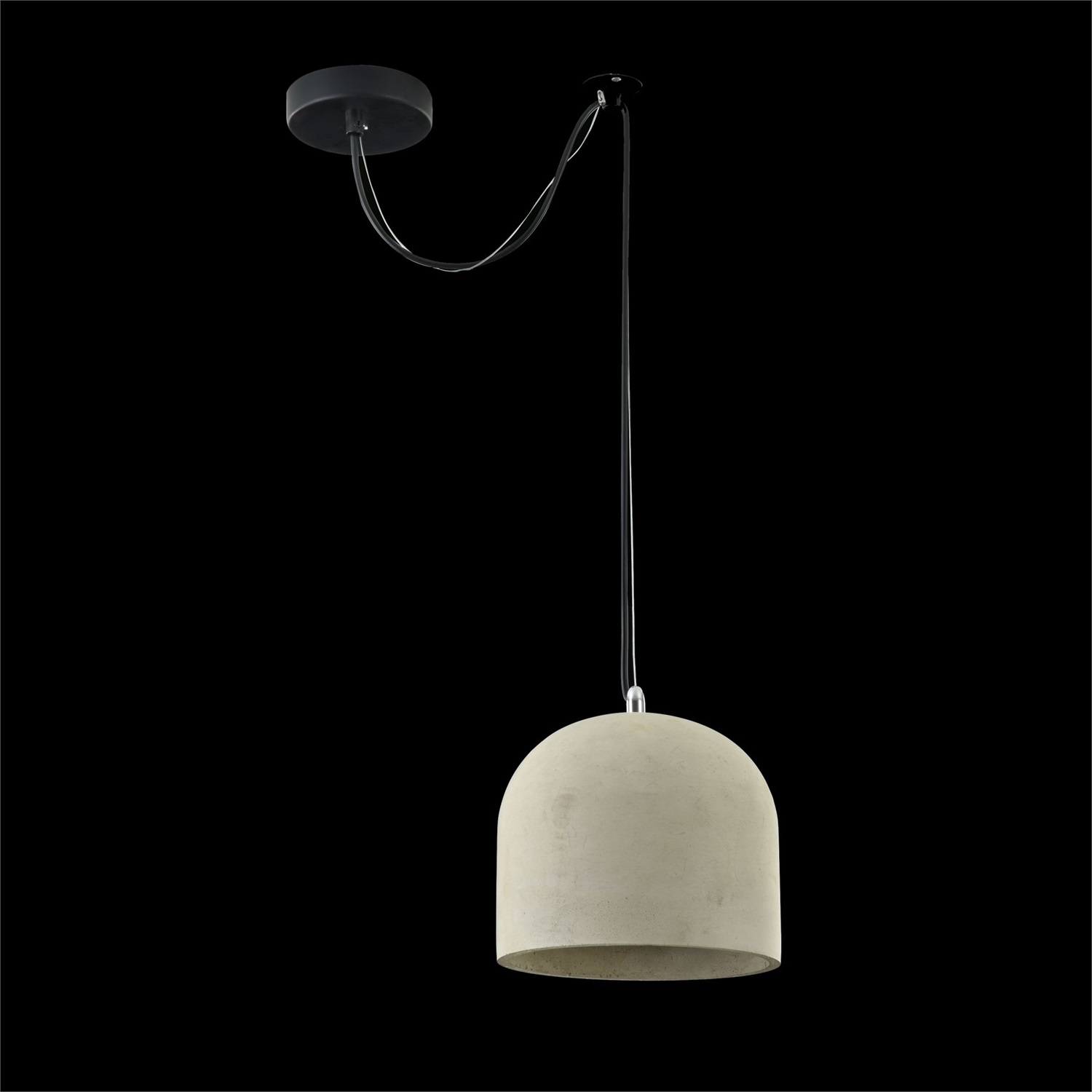 Maytoni Plafoniera Moderna in Metallo e Cemento Grigio, Altezza Regolabile, E27, Diametro 20 cm