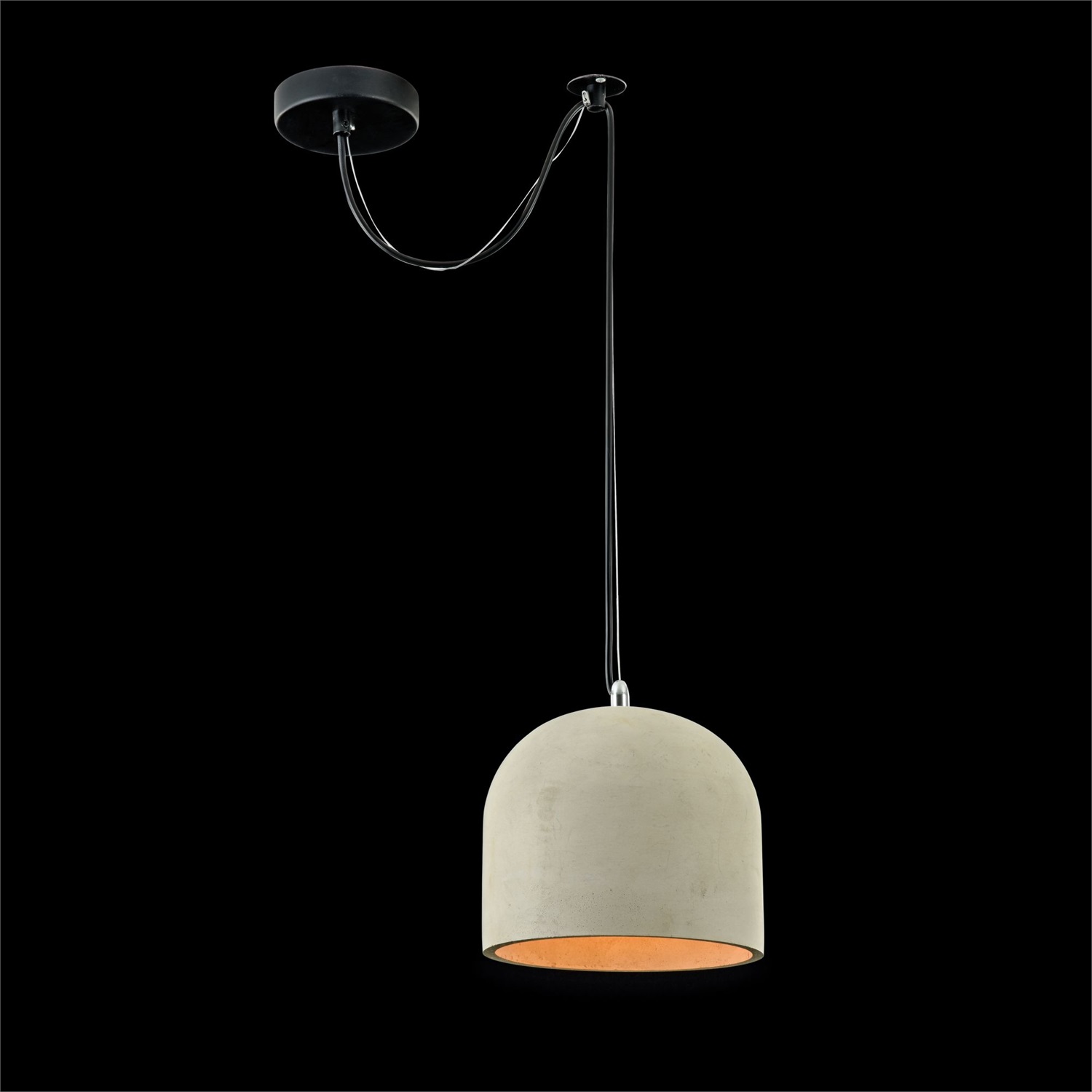 Maytoni Plafoniera Moderna in Metallo e Cemento Grigio, Altezza Regolabile, E27, Diametro 20 cm