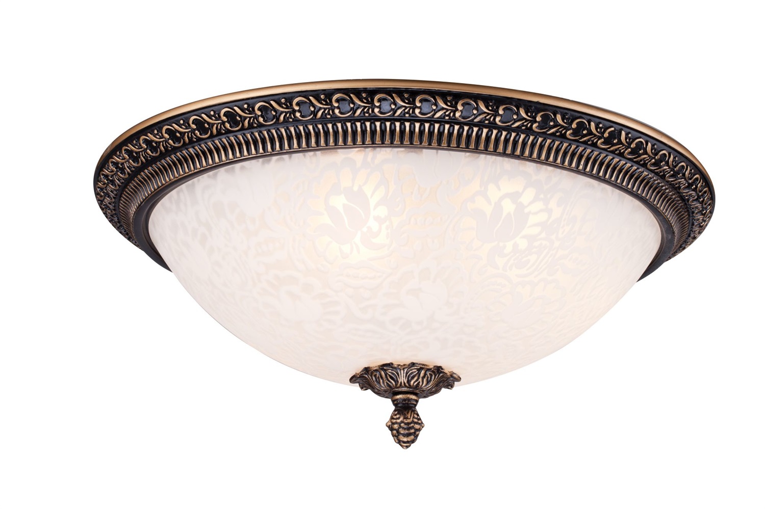 Maytoni Plafoniera Contemporanea Pascal in Metallo Bronzo Antico con 3 Luci e Diffusori in Vetro