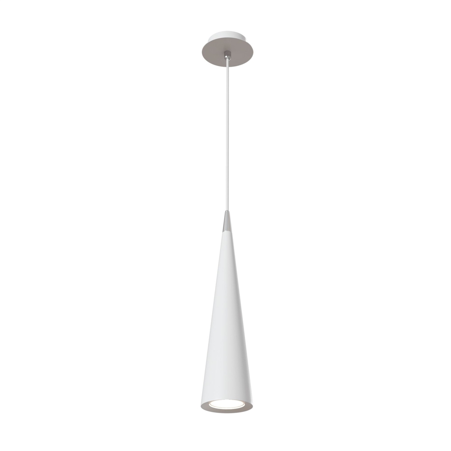 Maytoni Nevill Lampada Pendente da Soffitto Regolabile in Metallo Bianco, Design Moderno, 1 Luce GU10 40W