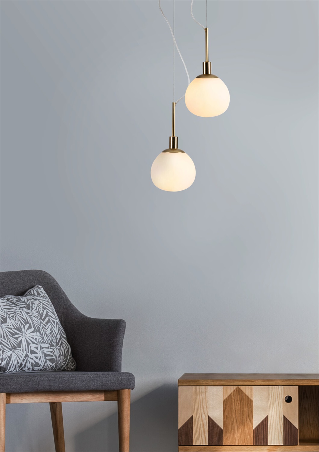 Maytoni Sospensione Contemporanea Erich in Metallo Nichel con Diffusore in Vetro Bianco - Lampada Pendente Regolabile per Cucina e Soggiorno