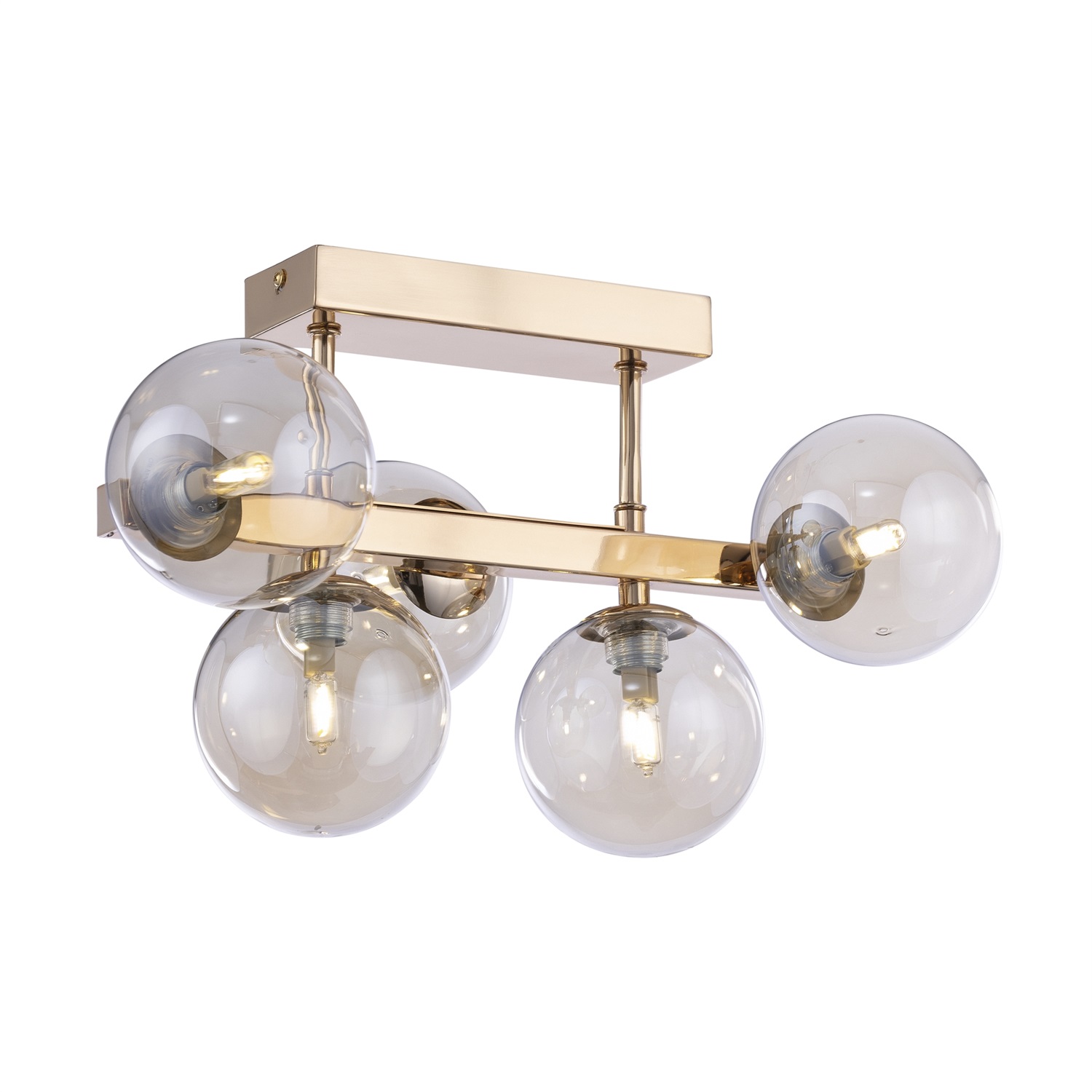 Maytoni MOD547WL-05G Lampada da Parete Moderna G9 con Struttura in Metallo Oro e Vetro Soffiato, 5 Luci, Dimmerabile