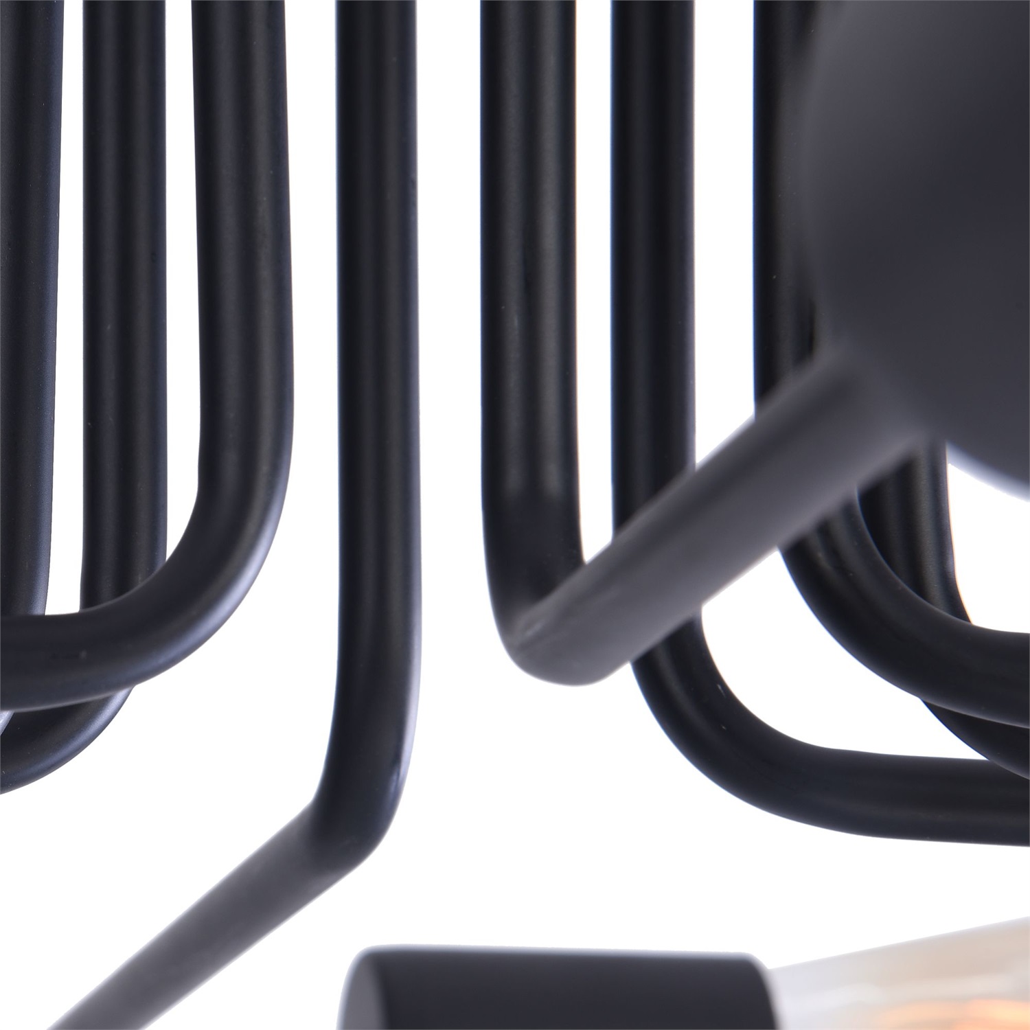 Maytoni Lampadario Industriale da Soffitto 8 Braccia in Metallo Nero, Design Moderno, E27 60W