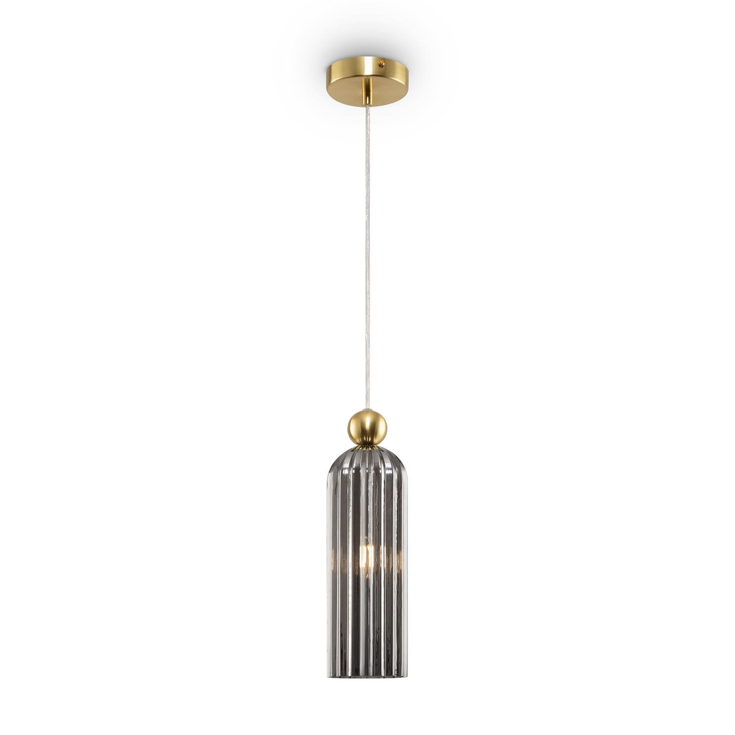 Maytoni MOD302PL-01GR Lampada a Sospensione Antic Gold, E14, 1 Luce, Dimmerabile, Altezza Regolabile, 40W, Grigio