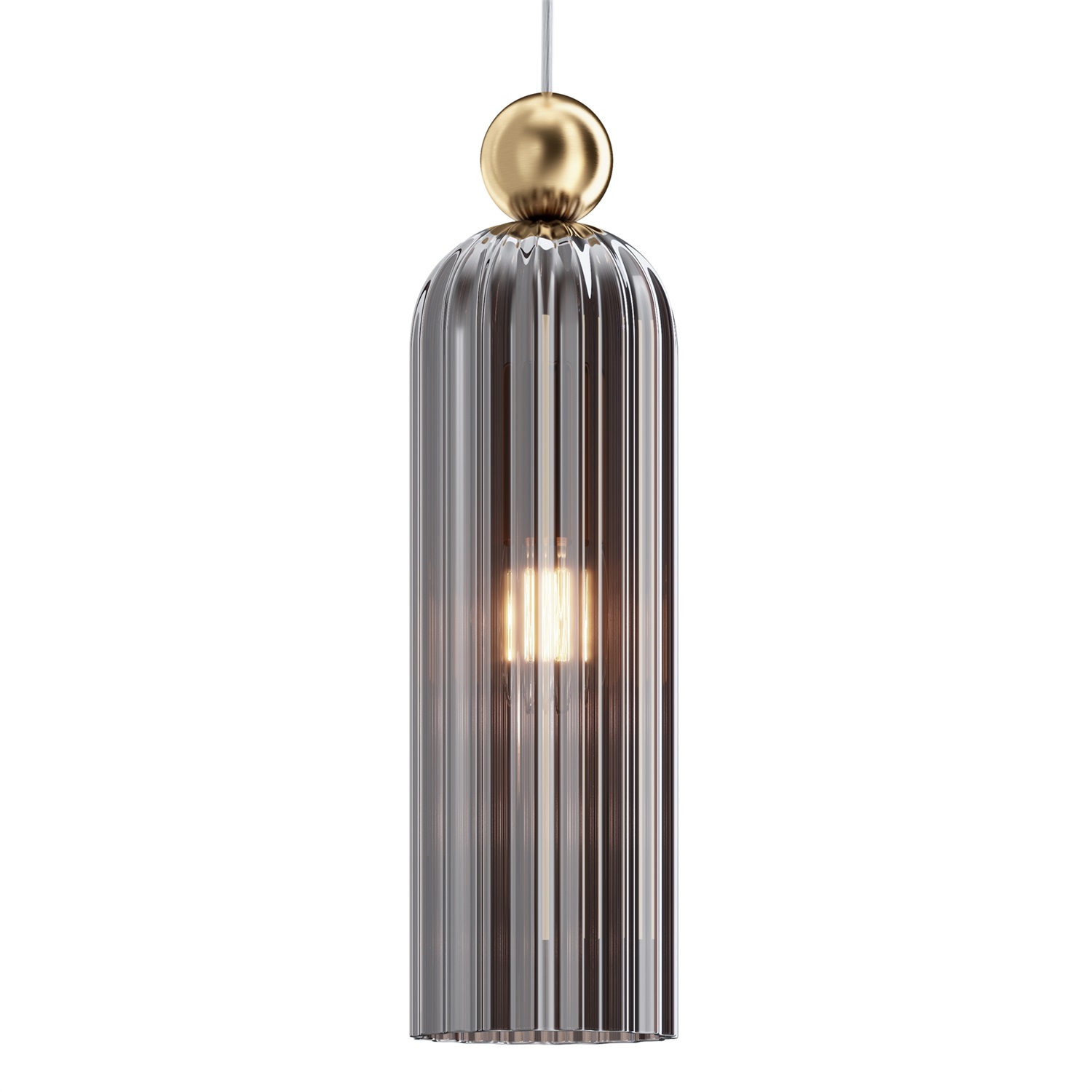 Maytoni MOD302PL-01GR Lampada a Sospensione Antic Gold, E14, 1 Luce, Dimmerabile, Altezza Regolabile, 40W, Grigio