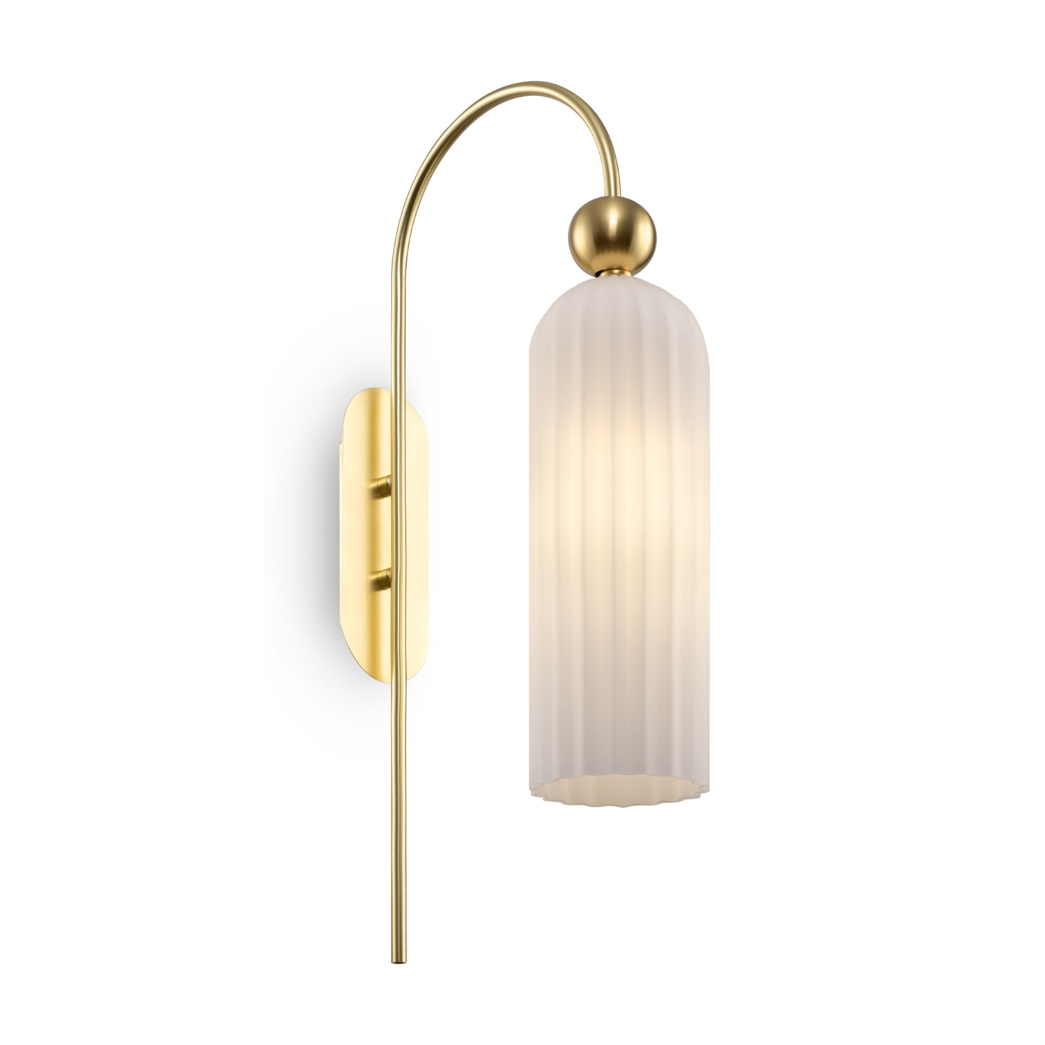 Maytoni MOD302WL-01W Lampada a muro Serie Antic in Metallo e Ottone Bianco, 1 Luce E14 40W, Design Vintage