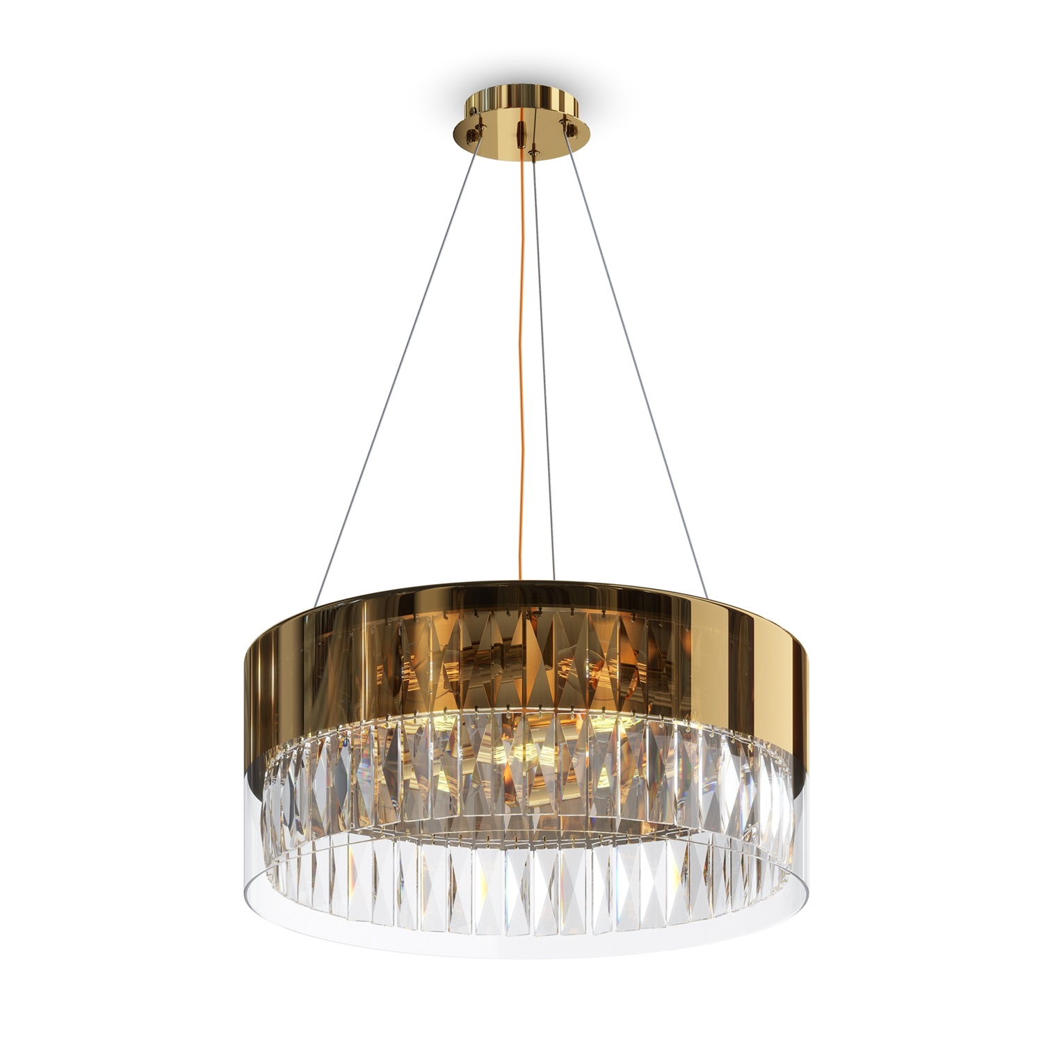 Maytoni Lampadario Wonderland in Ottone e Acciaio Oro con 6 Luci e Diffusori in Vetro