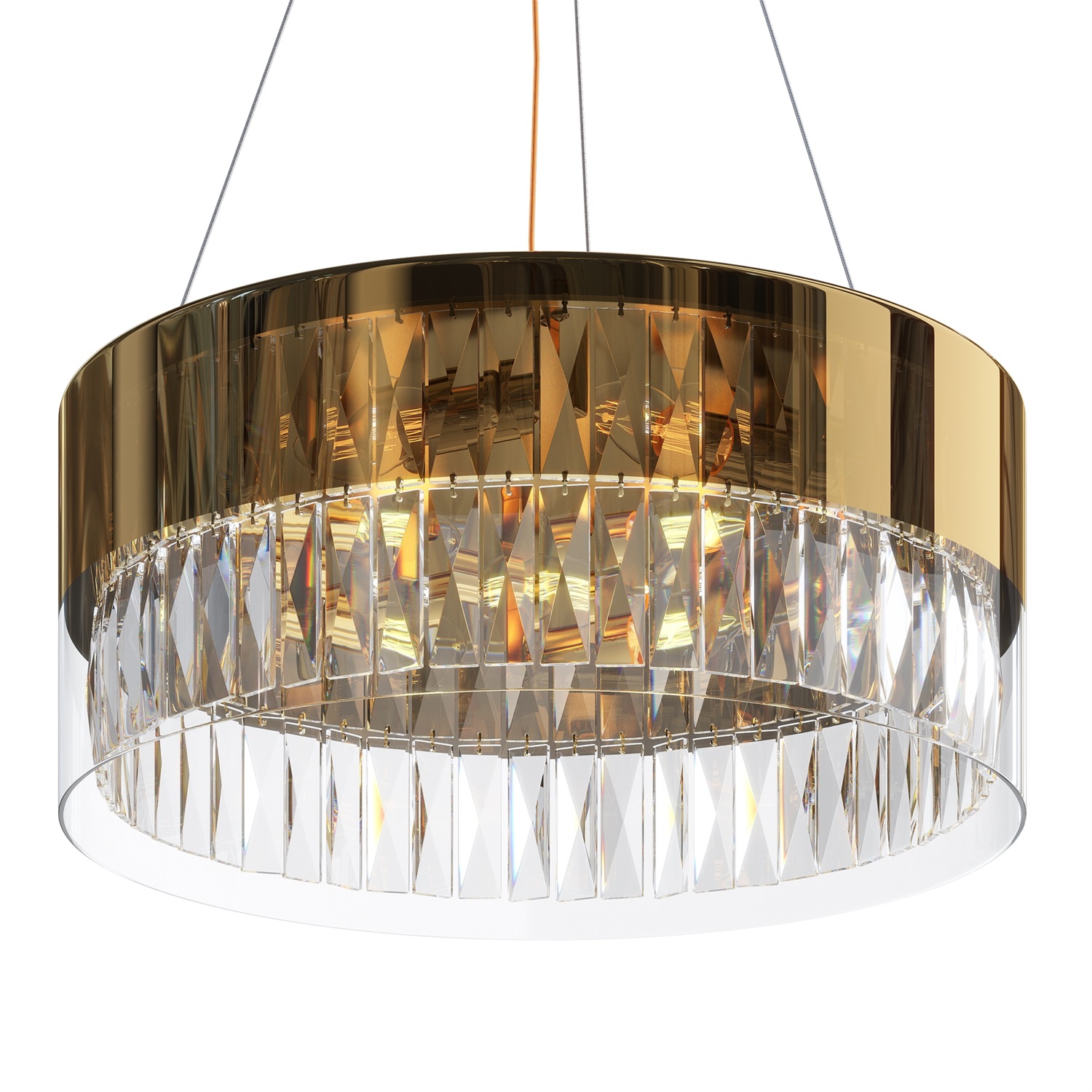 Maytoni Lampadario Wonderland in Ottone e Acciaio Oro con 6 Luci e Diffusori in Vetro
