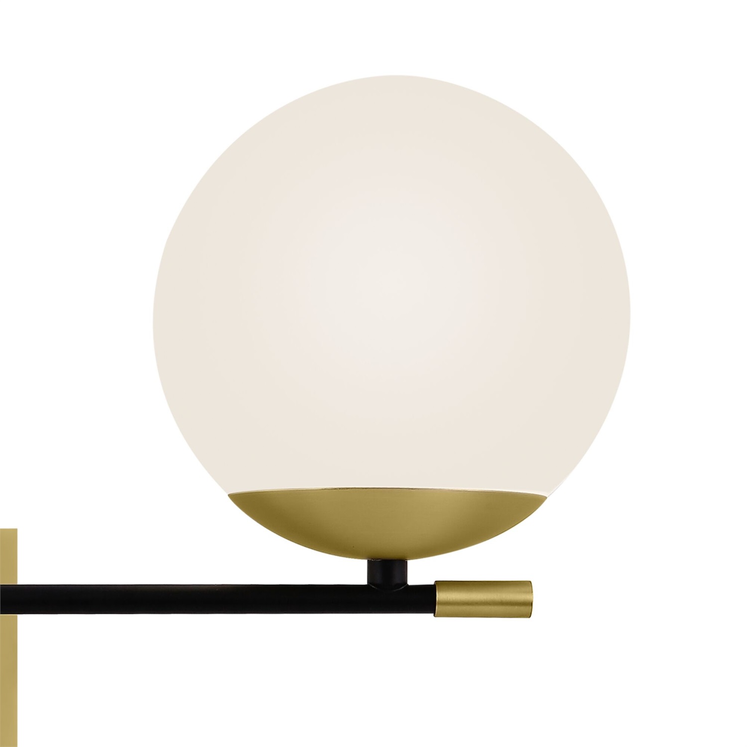 Maytoni Nostalgia Applique da Parete 2 Luci in Metallo Nero e Oro Opaco con Diffusore in Vetro Satinato E14