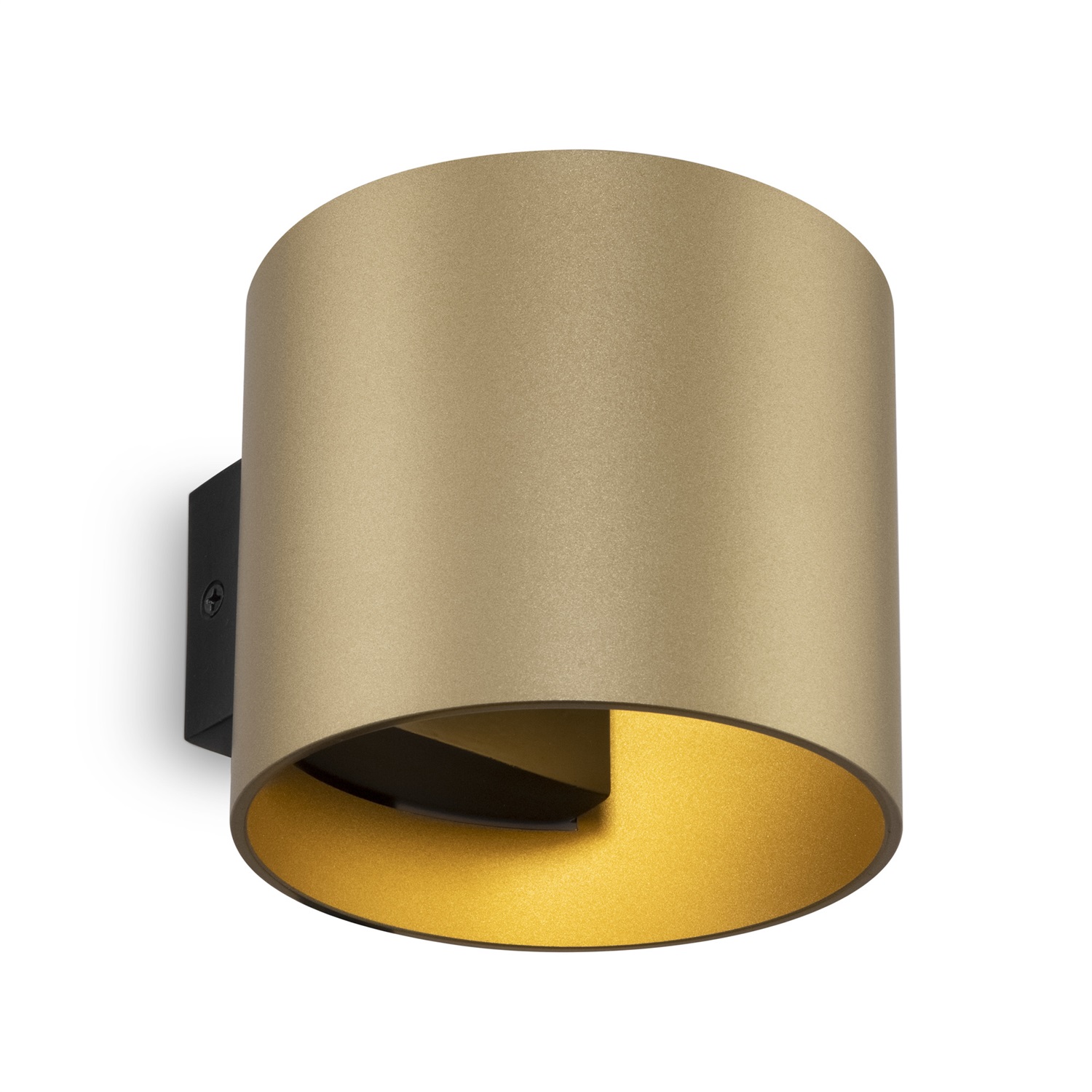 Maytoni Applique da Parete Moderna Rond in Alluminio Oro Opaco, 1 Luce G9 50W, Design Cilindrico