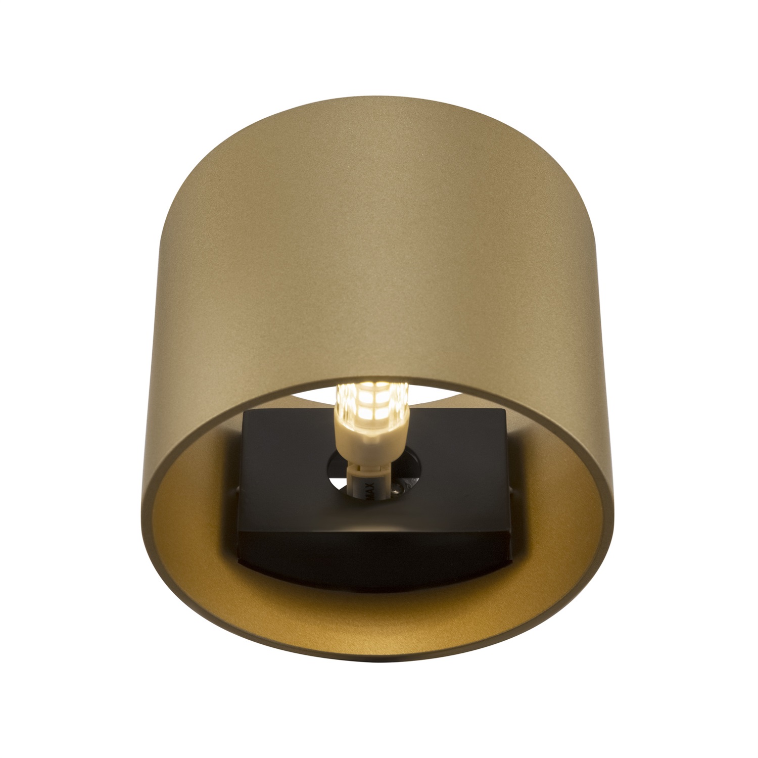 Maytoni Applique da Parete Moderna Rond in Alluminio Oro Opaco, 1 Luce G9 50W, Design Cilindrico