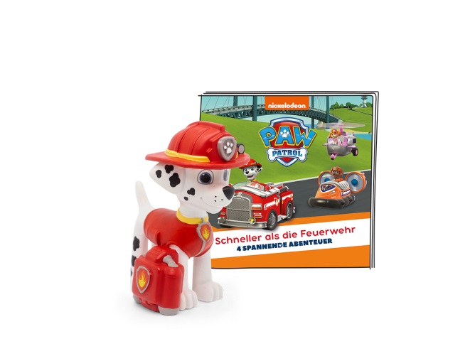 tonies Paw Patrol - Figura Audio Vigili del Fuoco con 4 Storie, Gioco di Ascolto per Bambini dai 3 Anni, Durata di 59 Minuti