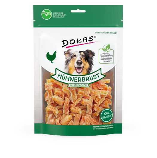 Dokas Snack Bocconcini di Petto di Pollo per Cani - 200 g