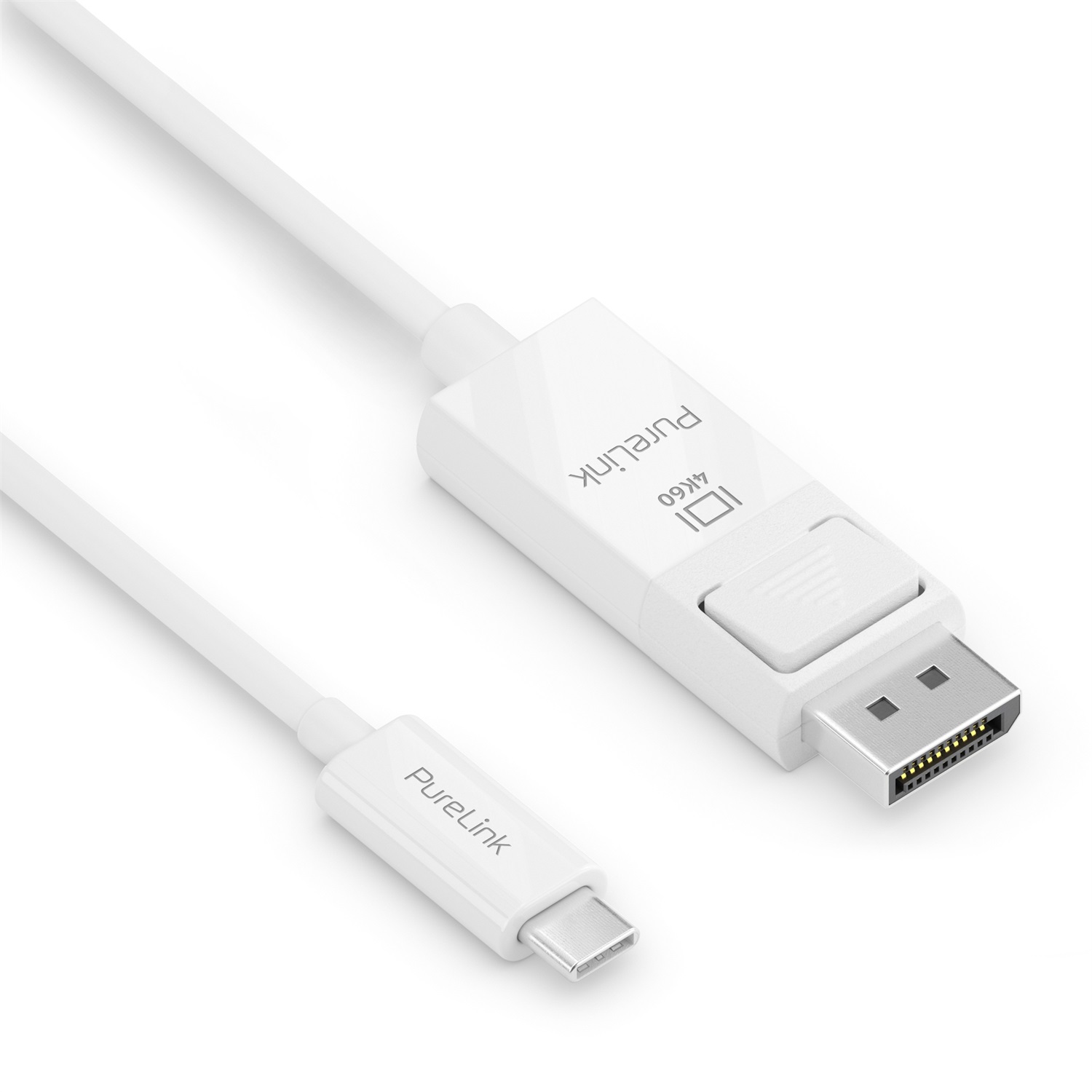PureLink Cavo USB-C a DisplayPort 4K Ultra HD 60Hz, 2m, contatti placcati in oro, bianco