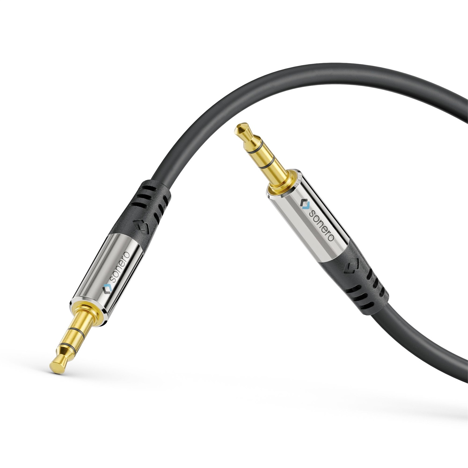 Sonero® Premium Cavo Audio Stereo 3,5 mm - 10 m, Contatti Dorati, Doppia Schermatura, Rivestimento in PVC