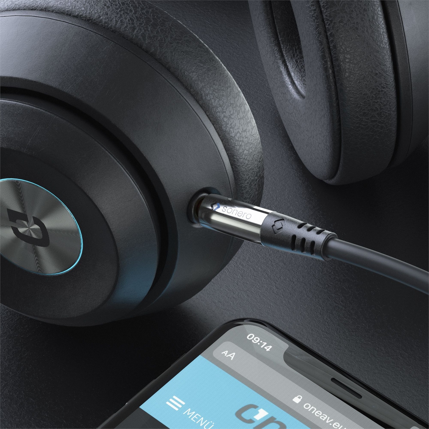 Sonero® Premium Cavo Audio Stereo 3,5 mm - 10 m, Contatti Dorati, Doppia Schermatura, Rivestimento in PVC
