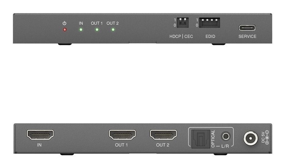 PureLink PureTools PT-SP-HD12-48G Splitter HDMI 1x2 48 Gbps 8K (60 Hz 4:2:0) 12 bit con de-embedding audio
