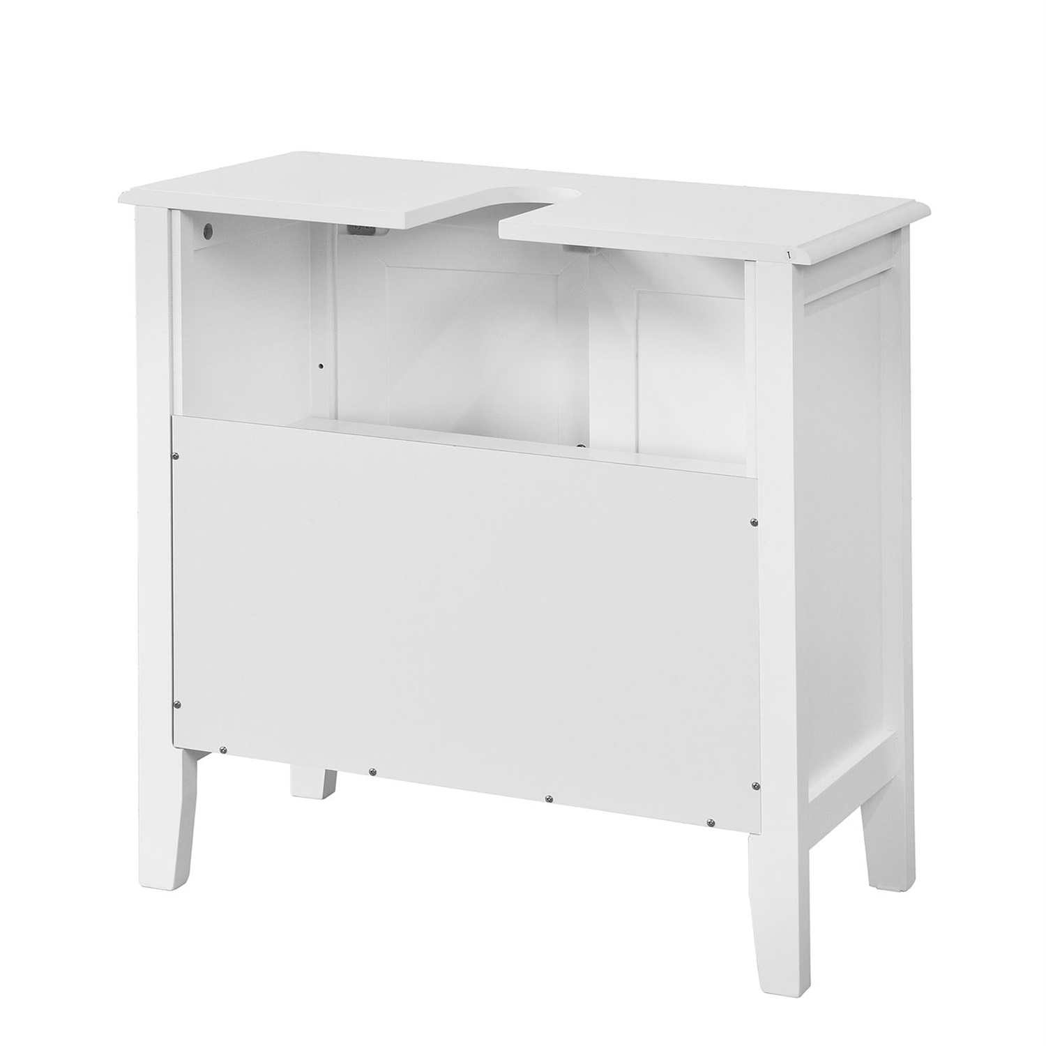 SoBuy FRG202-W Armadietto Sotto Lavabo Bianco in MDF, 60x30x62 cm, Due Ante
