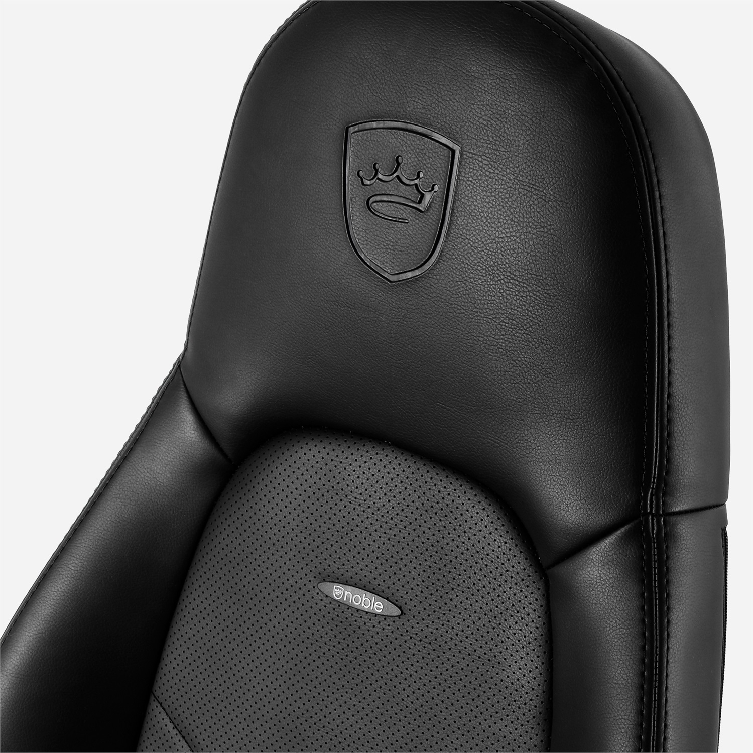 noblechairs Icon Sedia da Gaming e Ufficio - Ecopelle PU Ergonomica con Imbottitura in Schiuma Fredda - Capacità fino a 150 kg - Design Sedile da Corsa - Nero