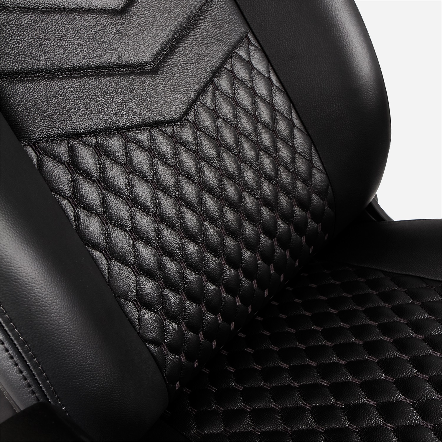 noblechairs Icon Sedia da gioco in vera pelle Nero/Nero con Seduta e Schienale Imbottiti