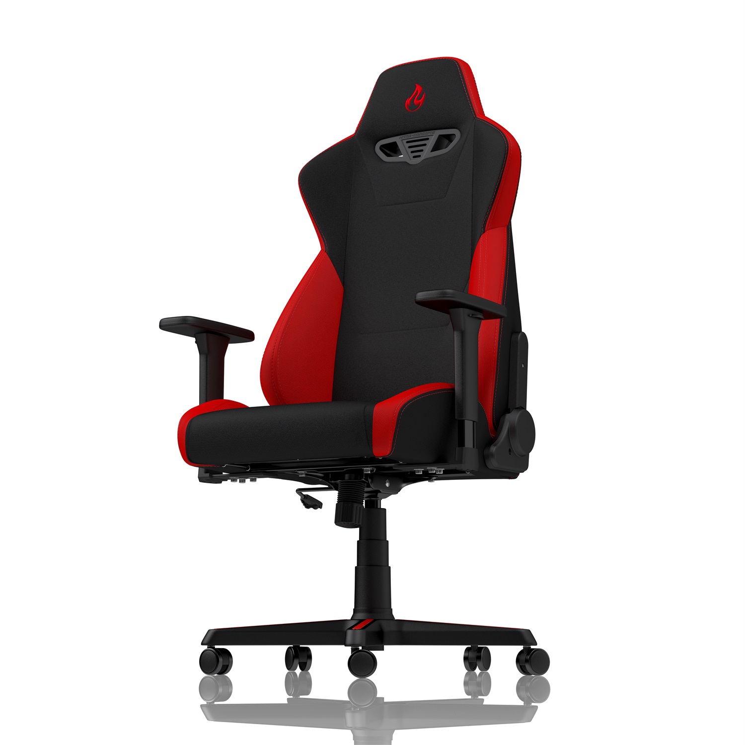 Nitro Concepts S300 Sedia Gaming Inferno Rosso - Tessuto, Altezza Regolabile 128-140 cm, Ampiezza Schienale 56 cm