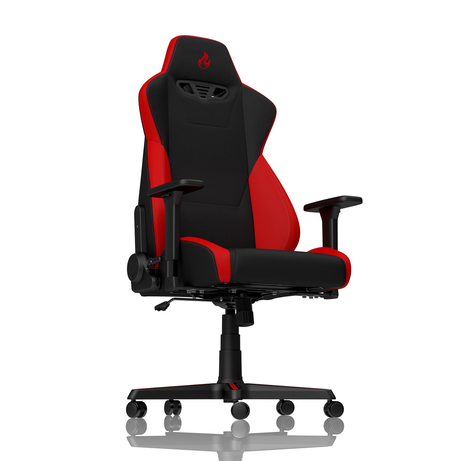 Nitro Concepts S300 Sedia Gaming Inferno Rosso - Tessuto, Altezza Regolabile 128-140 cm, Ampiezza Schienale 56 cm