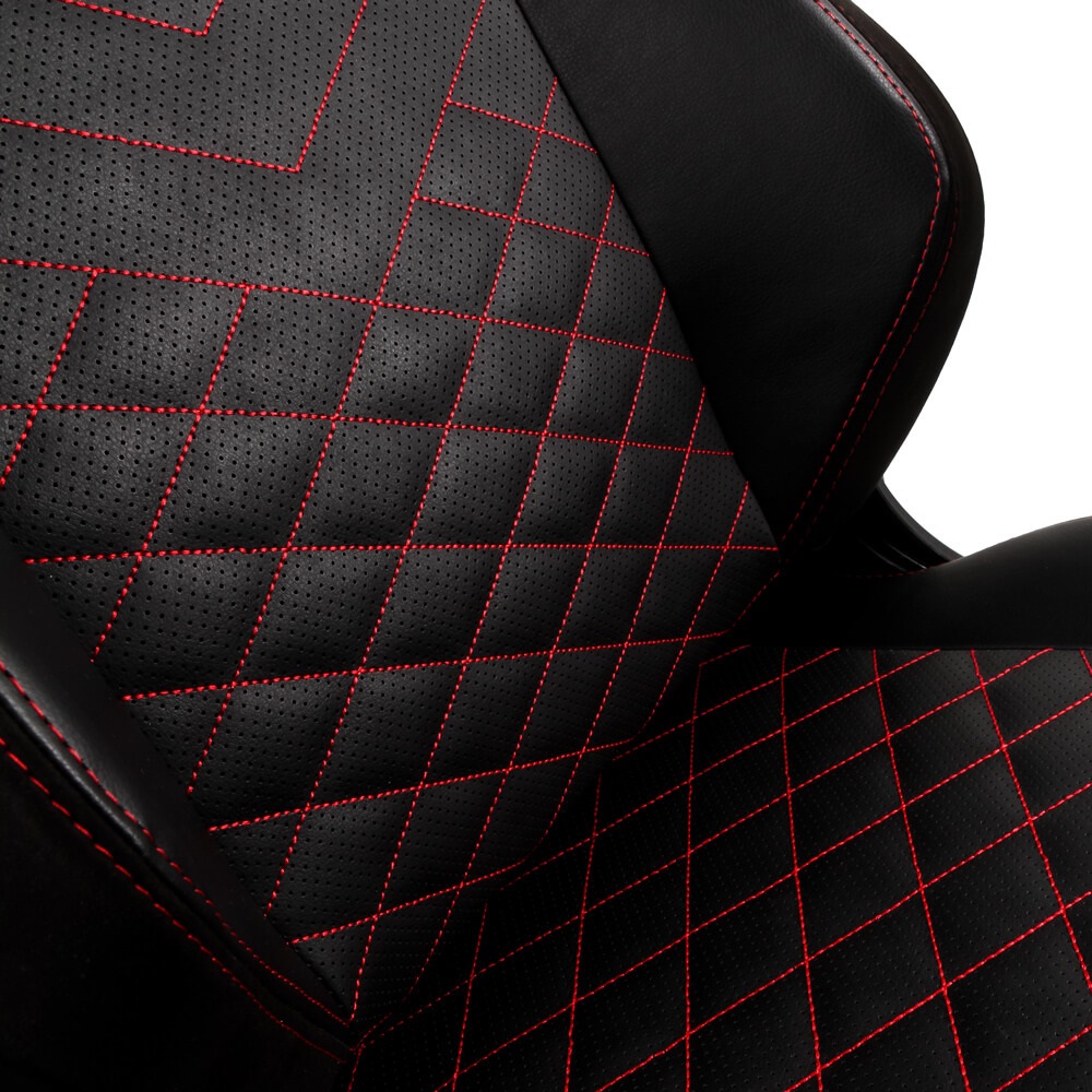 noblechairs Hero Sedia da Gaming in PU Ecopelle Nero/Rosso - Design da Corsa con Seduta e Schienale Ampi