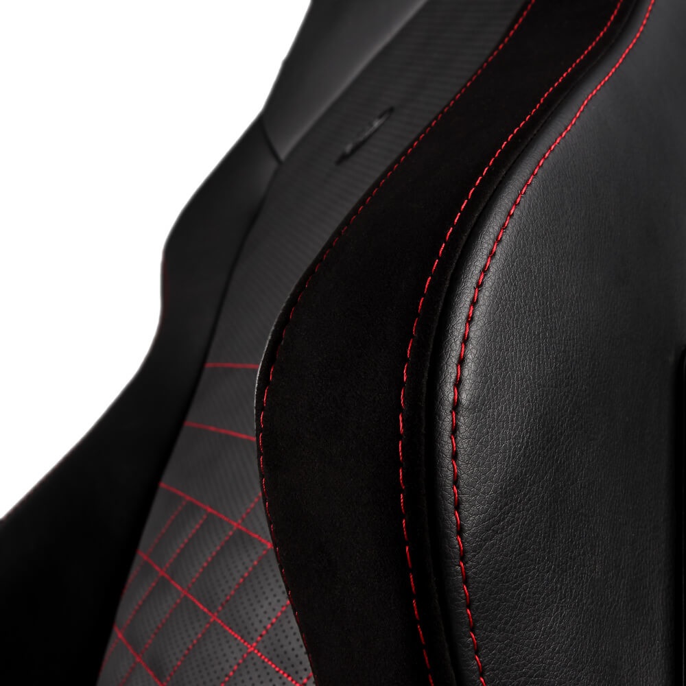 noblechairs Hero Sedia da Gaming in PU Ecopelle Nero/Rosso - Design da Corsa con Seduta e Schienale Ampi
