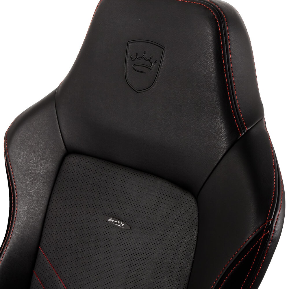 noblechairs Hero Sedia da Gaming in PU Ecopelle Nero/Rosso - Design da Corsa con Seduta e Schienale Ampi