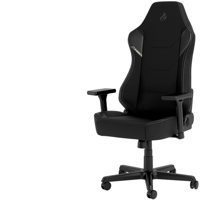 Nitro Concepts X1000 Sedia da Gaming e Ufficio - Rivestimento in Tessuto, Capacità 135 kg, Design Moderno, Nero