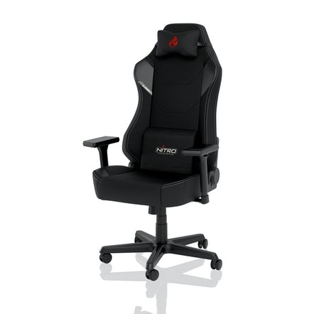 Nitro Concepts X1000 Sedia da Gaming e Ufficio - Rivestimento in Tessuto, Capacità 135 kg, Design Moderno, Nero