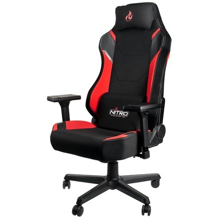 Nitro Concepts X1000 Sedia Gaming Tappezzata con Schienale Tappezzato - Inferno Red