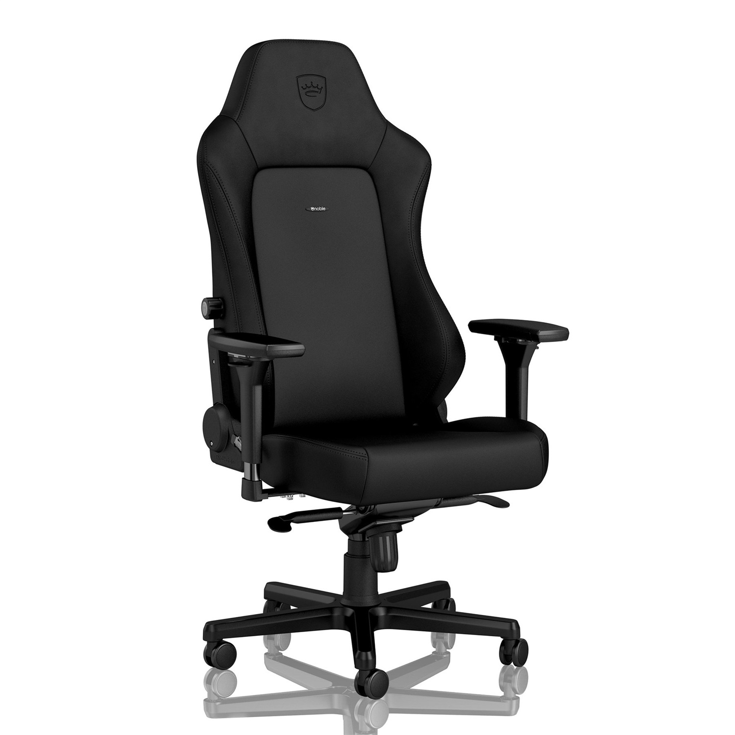 NOBLECHAIRS HERO Sedia da Gaming e Ufficio in Ecopelle PU - Capacità 150 kg, Reclinabile a 135°, Edizione Nero