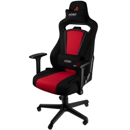 Pro Gamersware Nitro Concepts E250 Sedia Gaming Universale Ergonomica con Seduta Imbottita e Ruote da 50 mm - Inferno Rosso