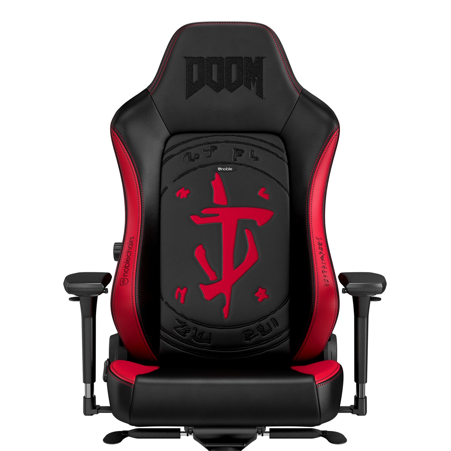 NOBLECHAIRS Hero Sedia da Gaming e Ufficio in Pelle Sintetica Nero/Rosso con Supporto Lombare Regolabile