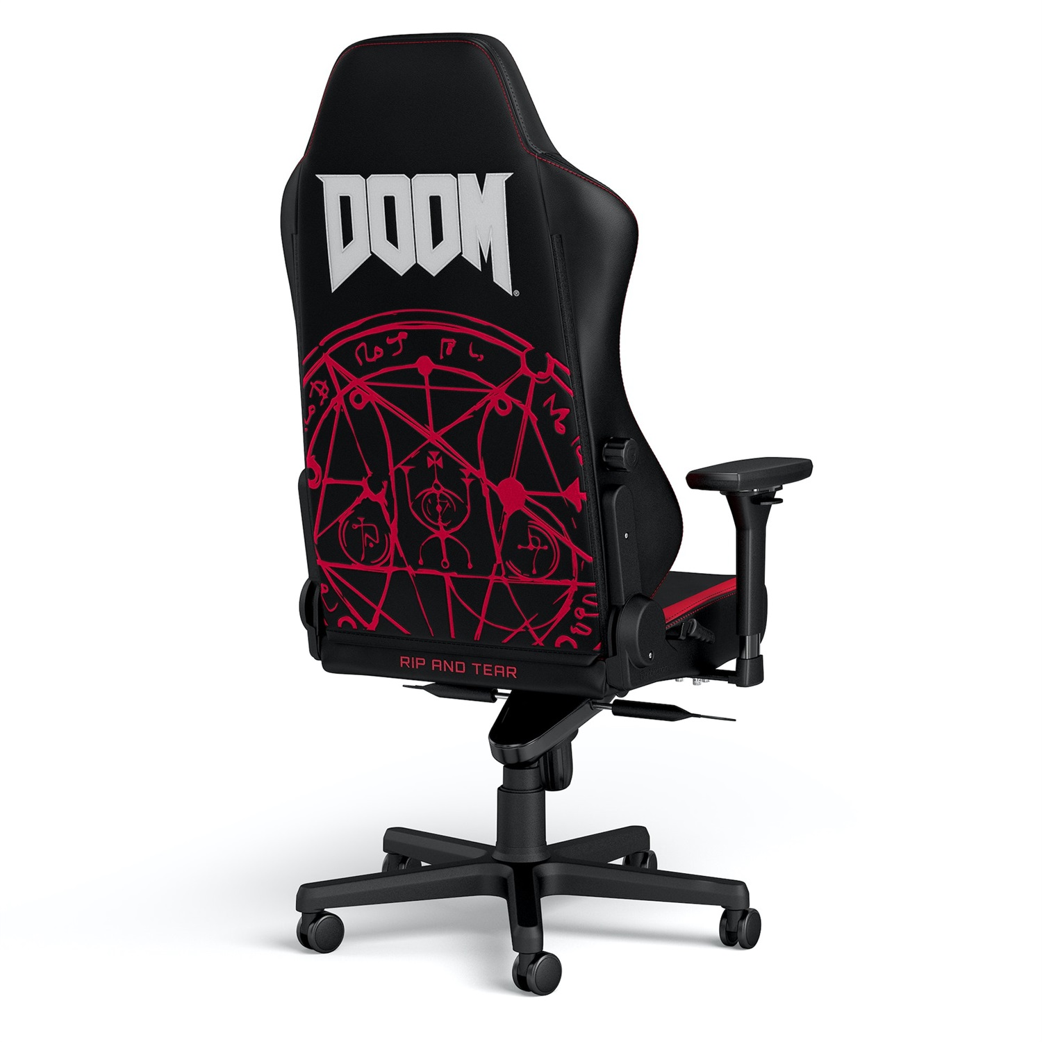 NOBLECHAIRS Hero Sedia da Gaming e Ufficio in Pelle Sintetica Nero/Rosso con Supporto Lombare Regolabile