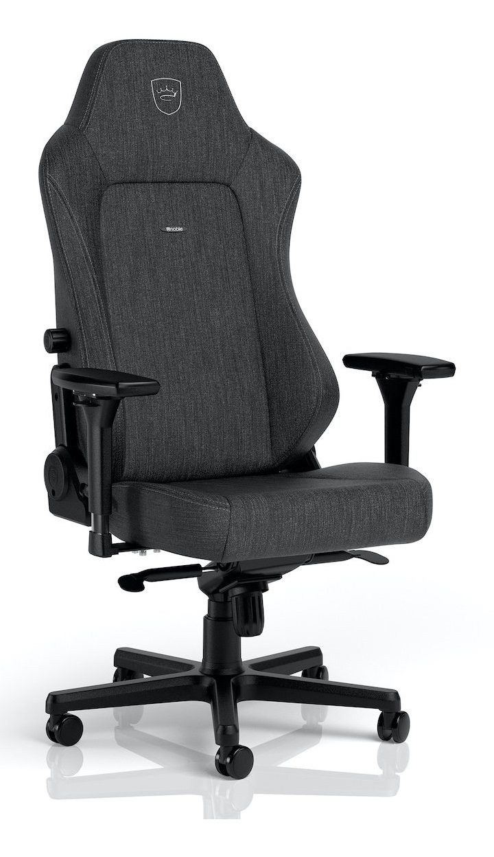 noblechairs Hero Sedia da gioco con Seduta e Schienale Imbottiti in Tessuto Antracite
