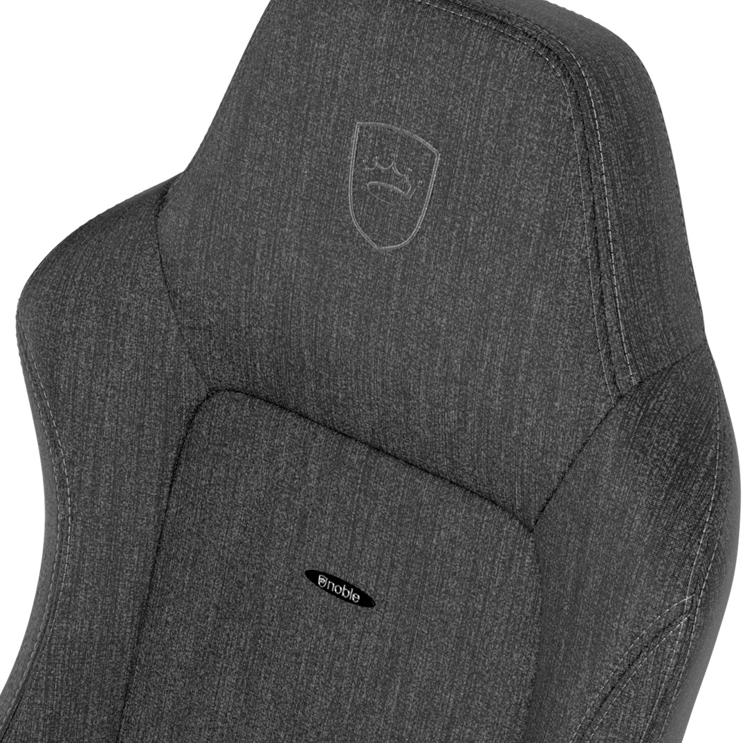 noblechairs Hero Sedia da gioco con Seduta e Schienale Imbottiti in Tessuto Antracite