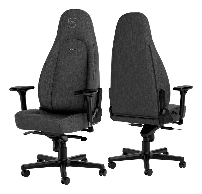 noblechairs Icon Gaming Chair - Seduta e schienale imbottiti in tessuto antracite