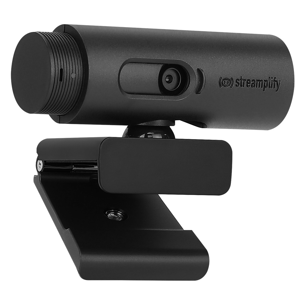 Streamplify CAM Webcam Full HD 1080p 2 MP USB 2.0 Nero con Montaggio a Clip e 60Hz