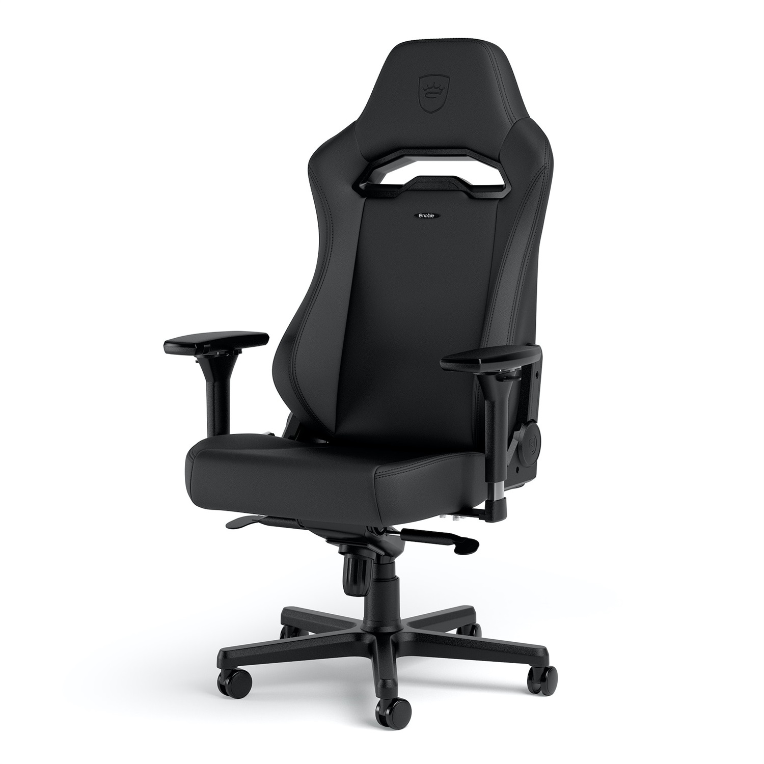 noblechairs HERO ST Sedia da gaming per PC in Ecopelle high-tech, Seduta imbottita, Nero, Peso massimo 150 kg