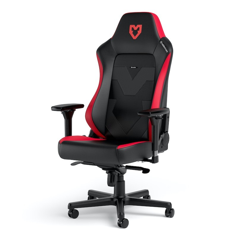 noblechairs Hero Sedia da Gioco in Pelle Sintetica Nero/Rosso - Ampia e Imbottita, Fino a 150 kg