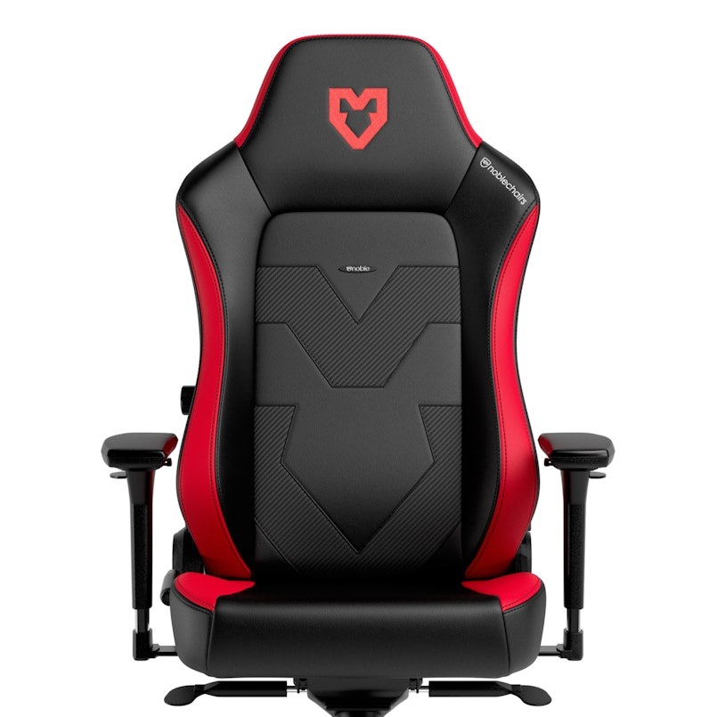 noblechairs Hero Sedia da Gioco in Pelle Sintetica Nero/Rosso - Ampia e Imbottita, Fino a 150 kg