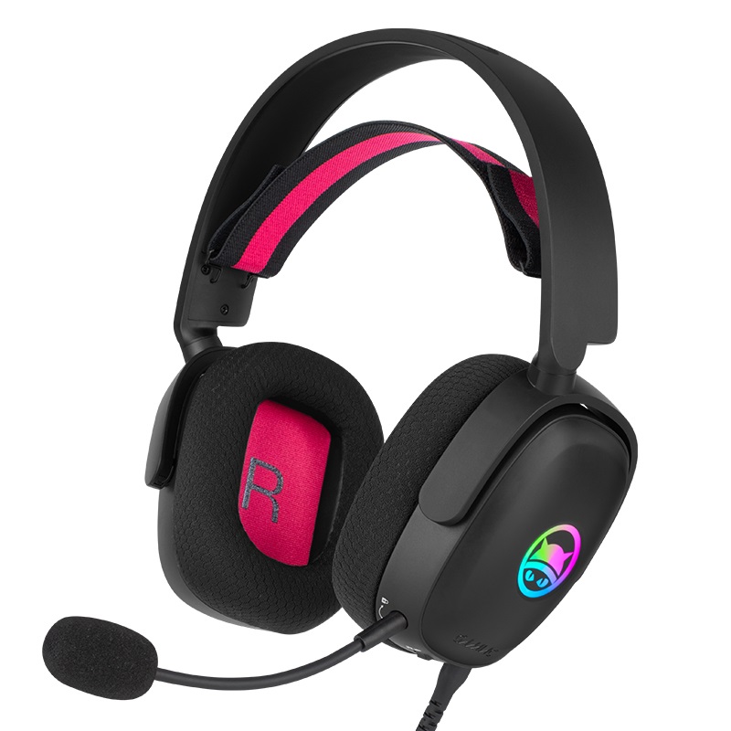 GAMIAC HS71 Auricolare Gaming Cablato con Driver da 50 mm e Audio Surround 7.1 - Nero