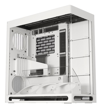 HAVN HS 420 VGPU Midi Tower E-ATX Bianco con Vetro Temperato, Kit GPU Verticale PCIe 5.0, Supporto Radiatore 2x 420mm e Gestione Cavi SimpliCable