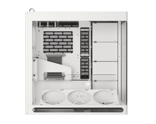 HAVN HS 420 VGPU Midi Tower E-ATX Bianco con Vetro Temperato, Kit GPU Verticale PCIe 5.0, Supporto Radiatore 2x 420mm e Gestione Cavi SimpliCable